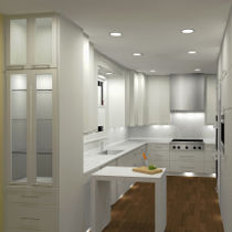 Kitchen with pull out island