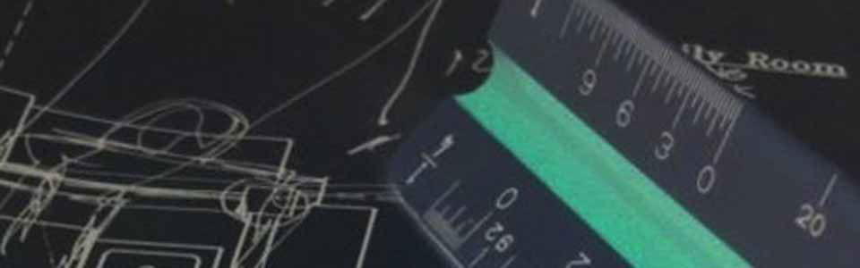 blue prints with architectural scale
